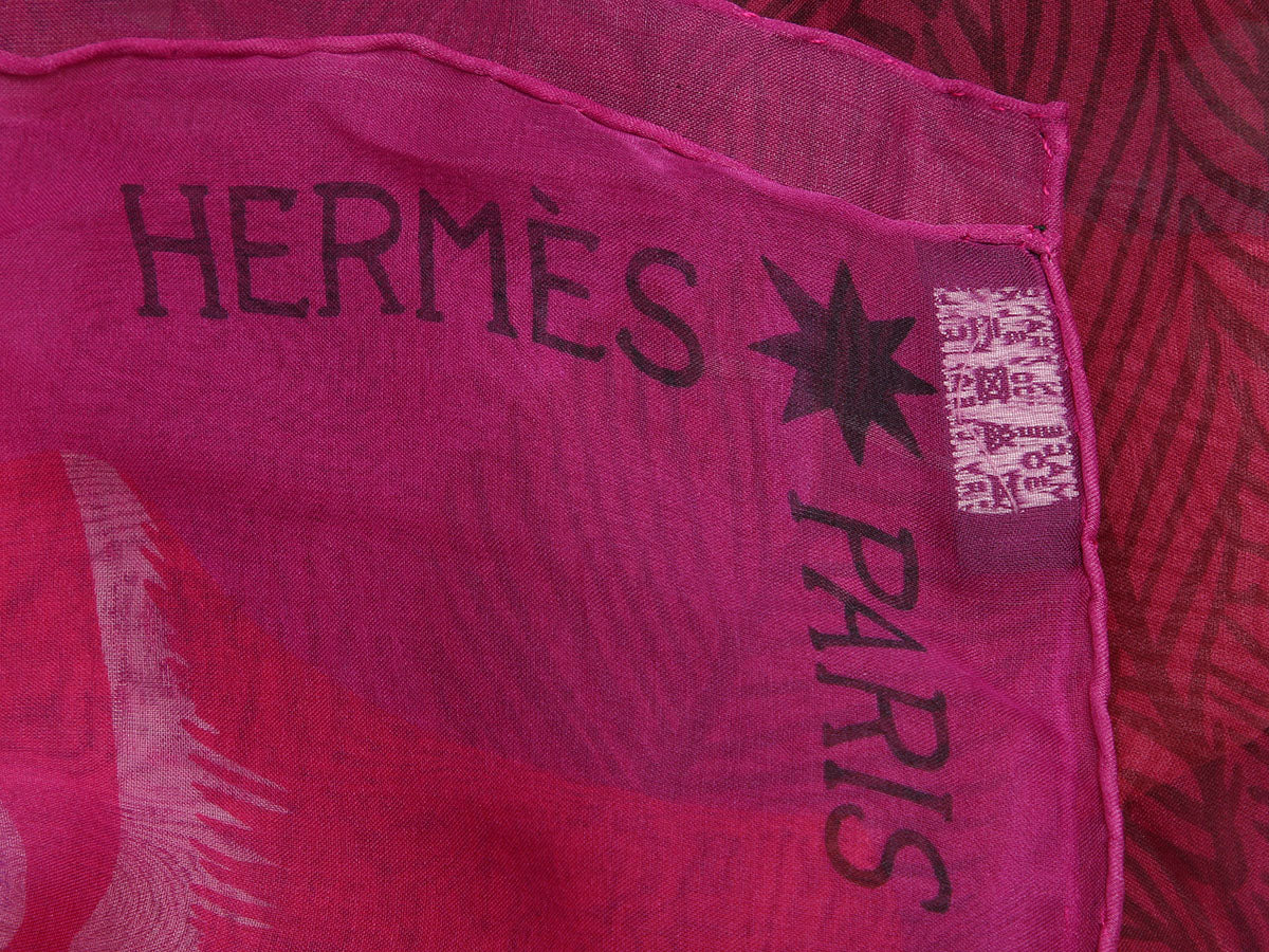Hermès Zebra Pegasus Mousseline Shawl 140cm - Image 3