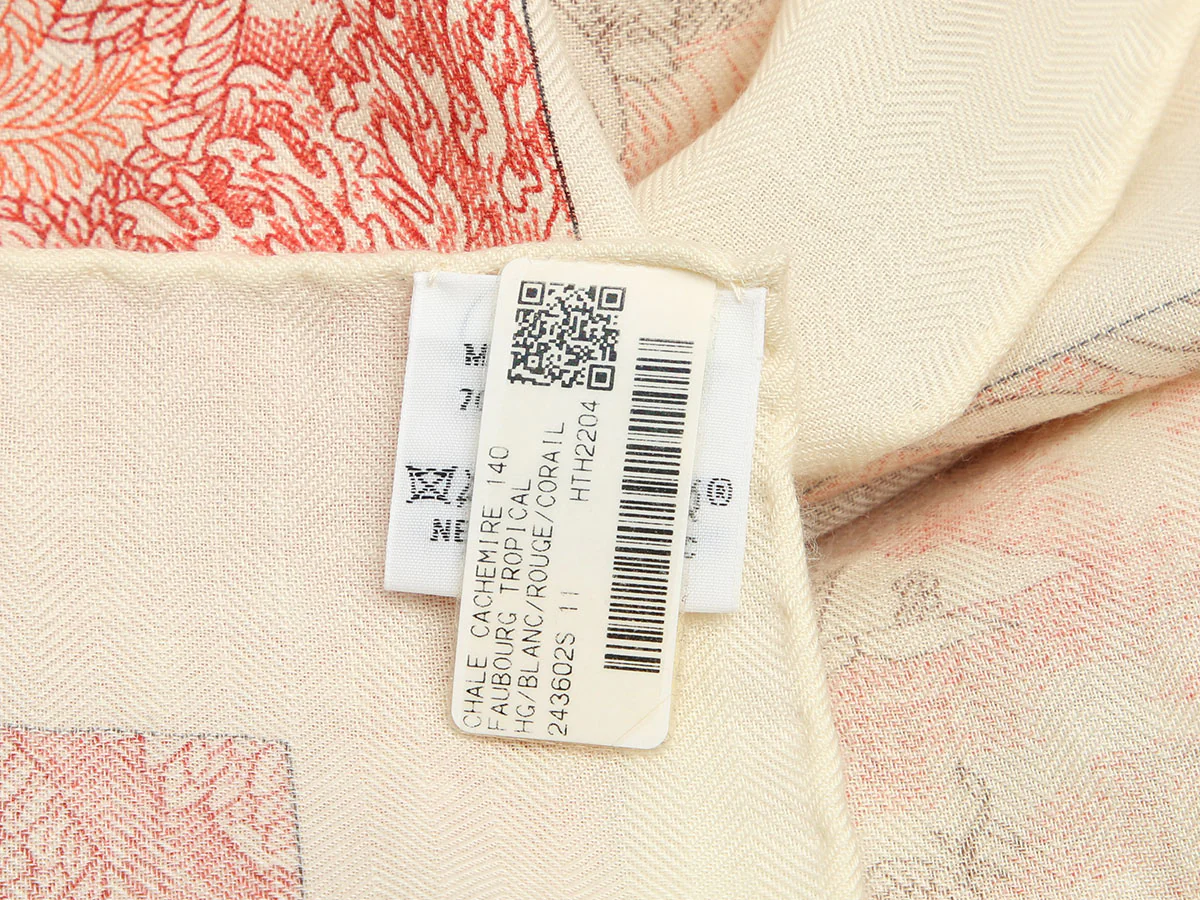 Hermès Faubourg Tropical Cashmere Silk Shawl 140cm - Image 4