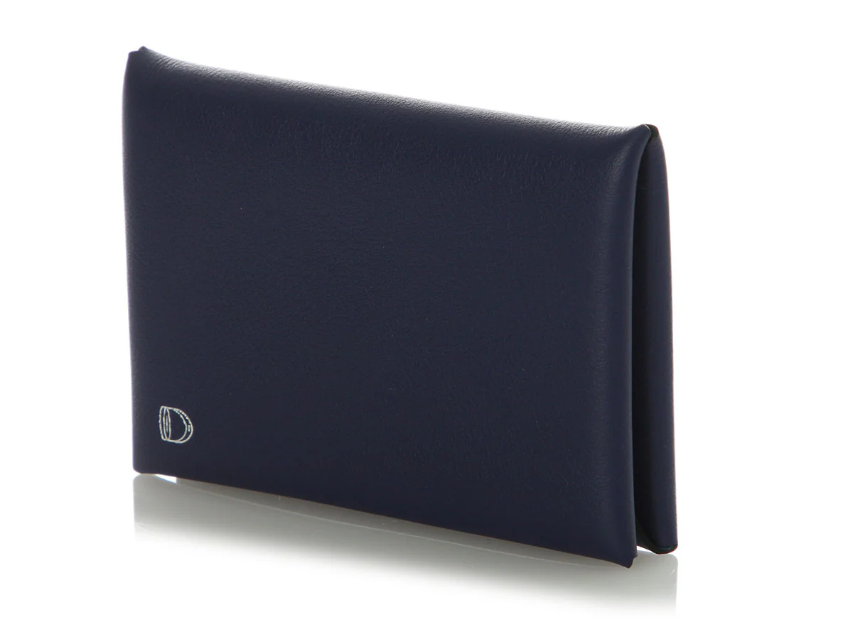 Hermès SO Bleu Encre and Bleu Jean Swift Calvi Verso Card Holder - Image 2