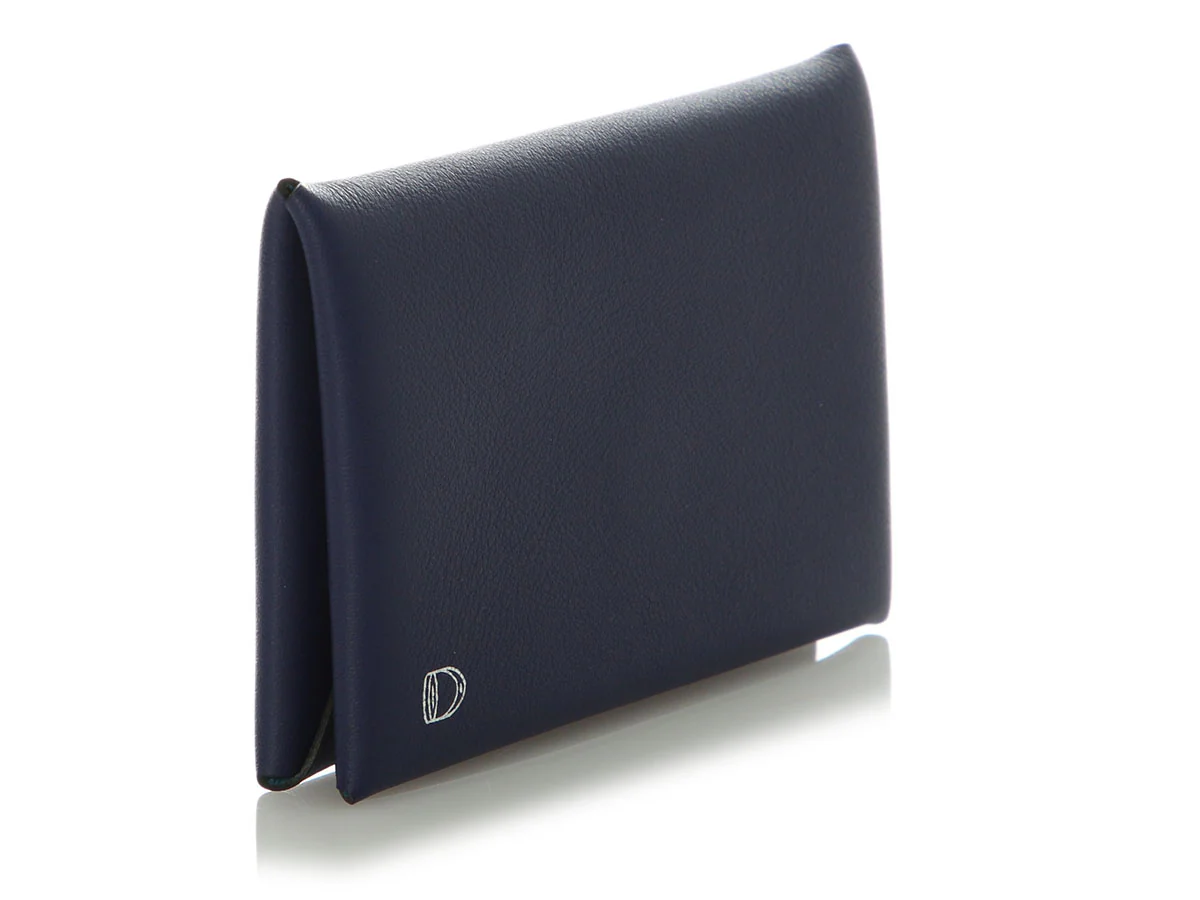 Hermès SO Bleu Encre and Bleu Jean Swift Calvi Verso Card Holder - Image 4