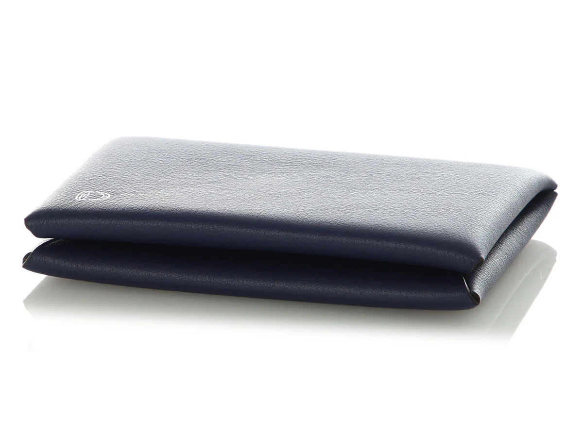 Hermès SO Bleu Encre and Bleu Jean Swift Calvi Verso Card Holder - Image 5