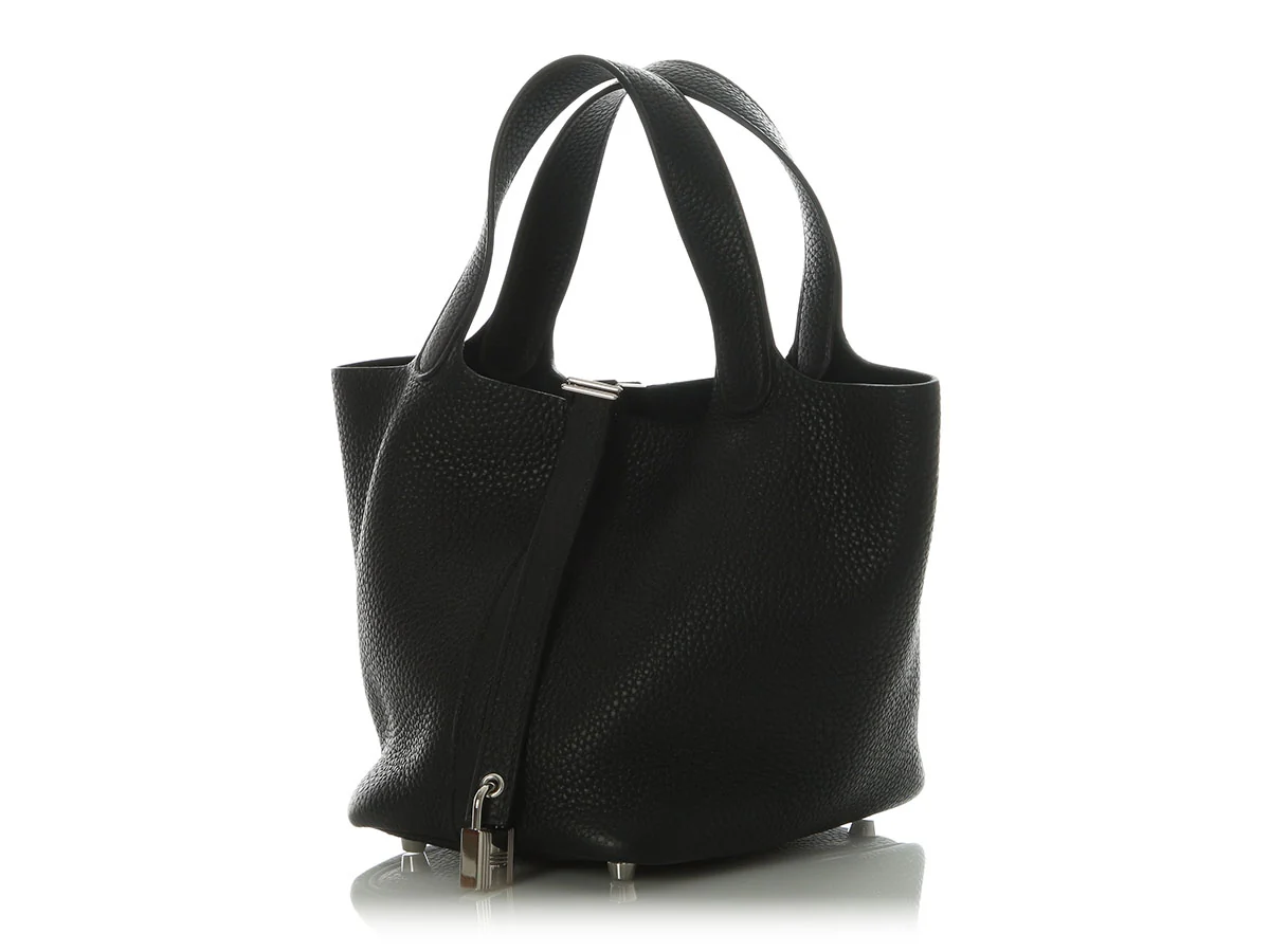 Hermès Black Cleménce Picotin Lock 18 - Image 5