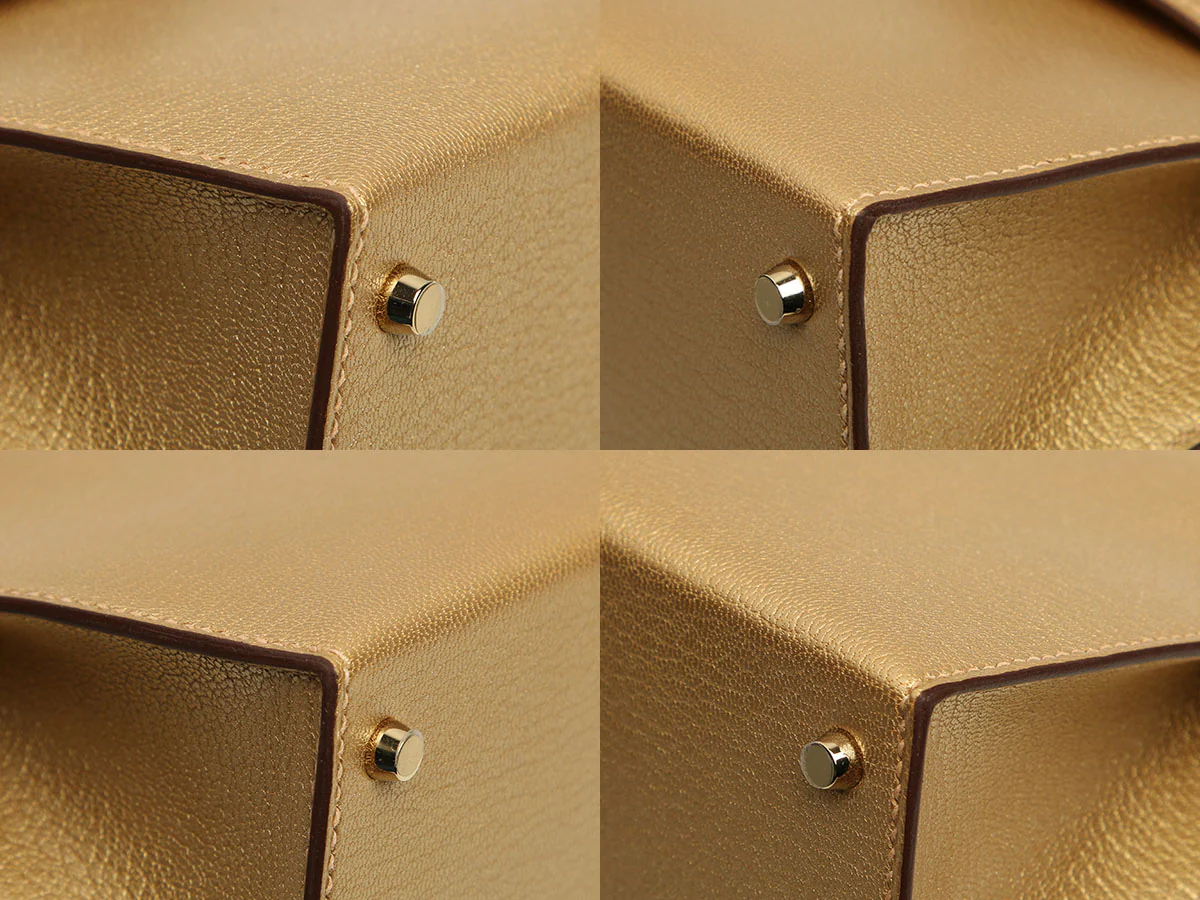 Hermès Mini Gold Doré Chamkilight Chèvre Kelly 20 - Image 9