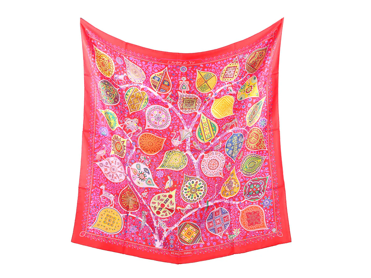Hermès L'Arbre de Vie Silk Scarf 90cm