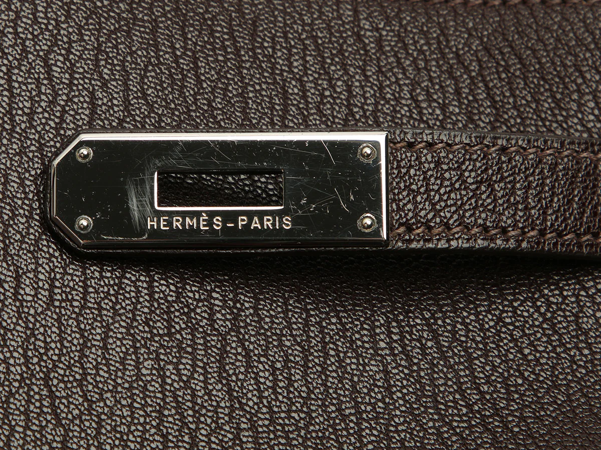 Hermès Marron Foncé Chèvre Kelly 35 - Image 10