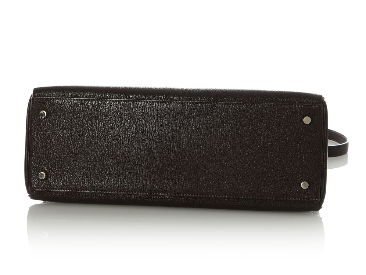 Hermès Marron Foncé Chèvre Kelly 35 - Image 6