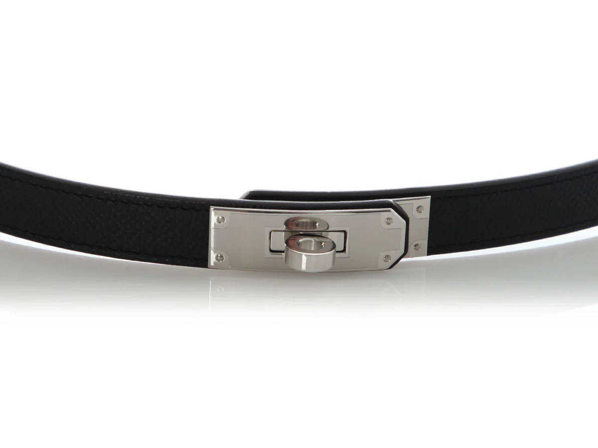 Hermès Black Epsom Kelly Belt 18 - Image 5