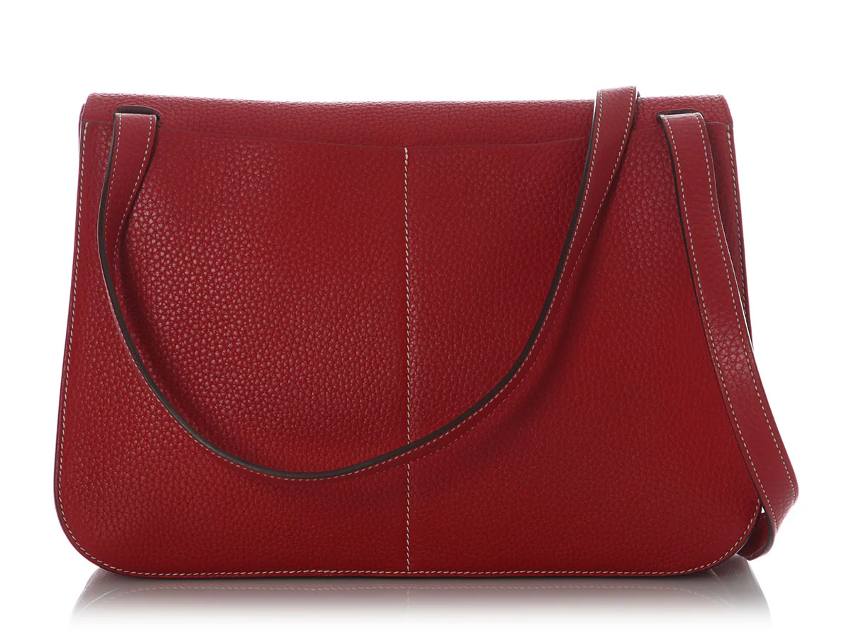 Hermès Red Clémence Halzan 31 - Image 4