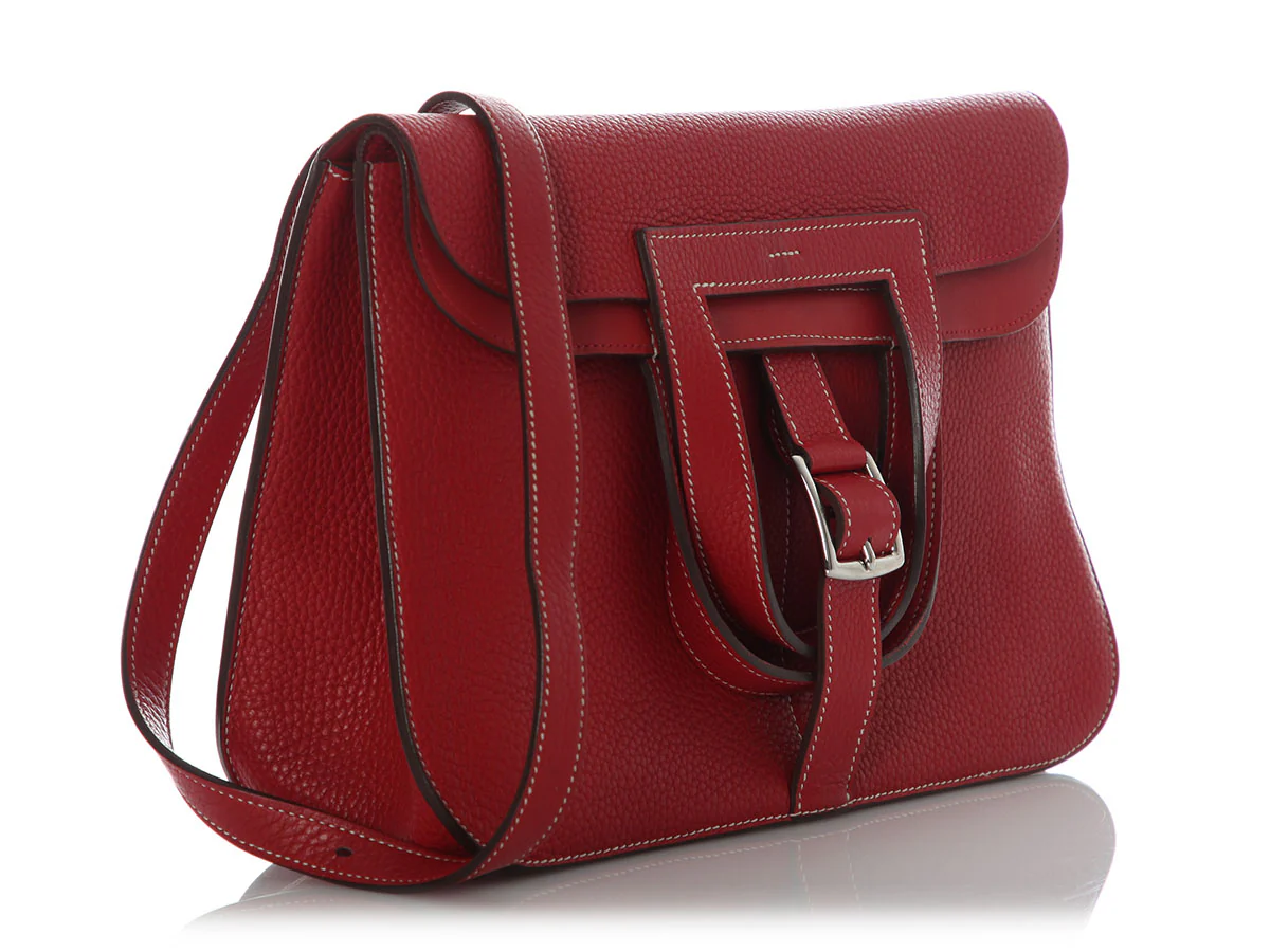Hermès Red Clémence Halzan 31 - Image 5
