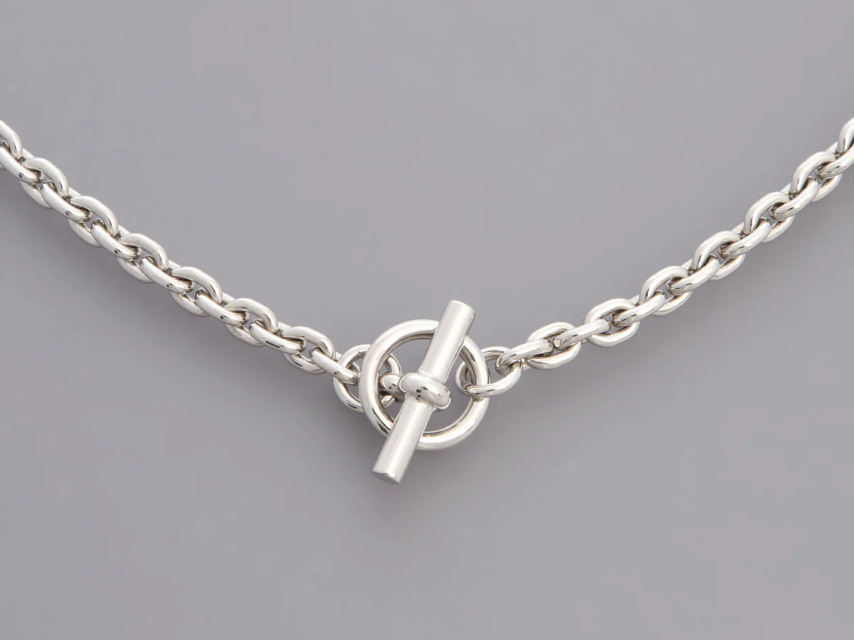 Hermès Palladium and Horn Maillon Necklace - Image 4