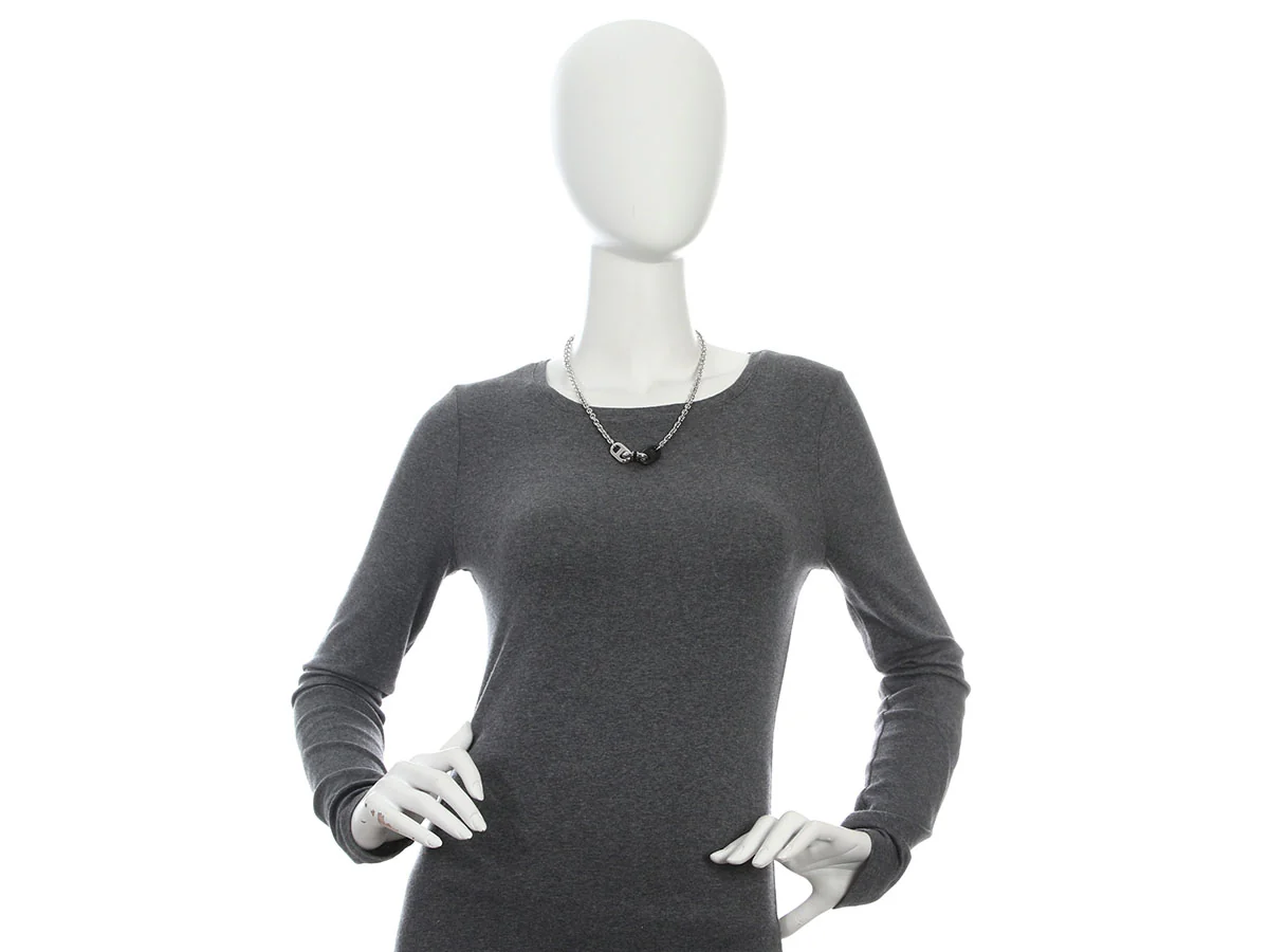 Hermès Palladium and Horn Maillon Necklace - Image 5
