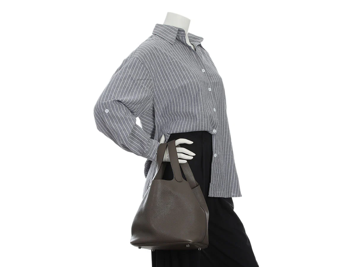 Hermès Etoupe Clémence Picotin 22 - Image 10