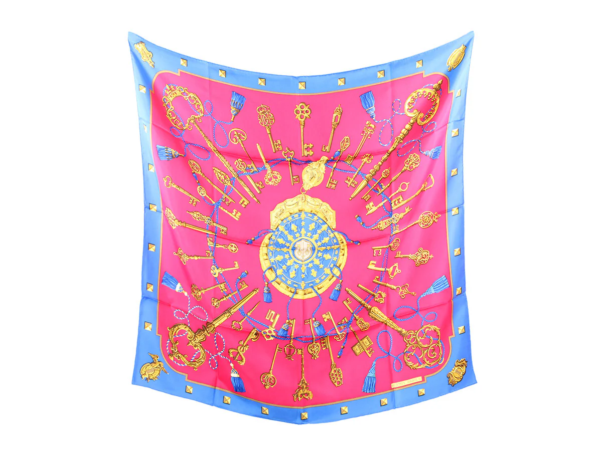 Hermès Vintage Les Cles Silk Scarf 90cm