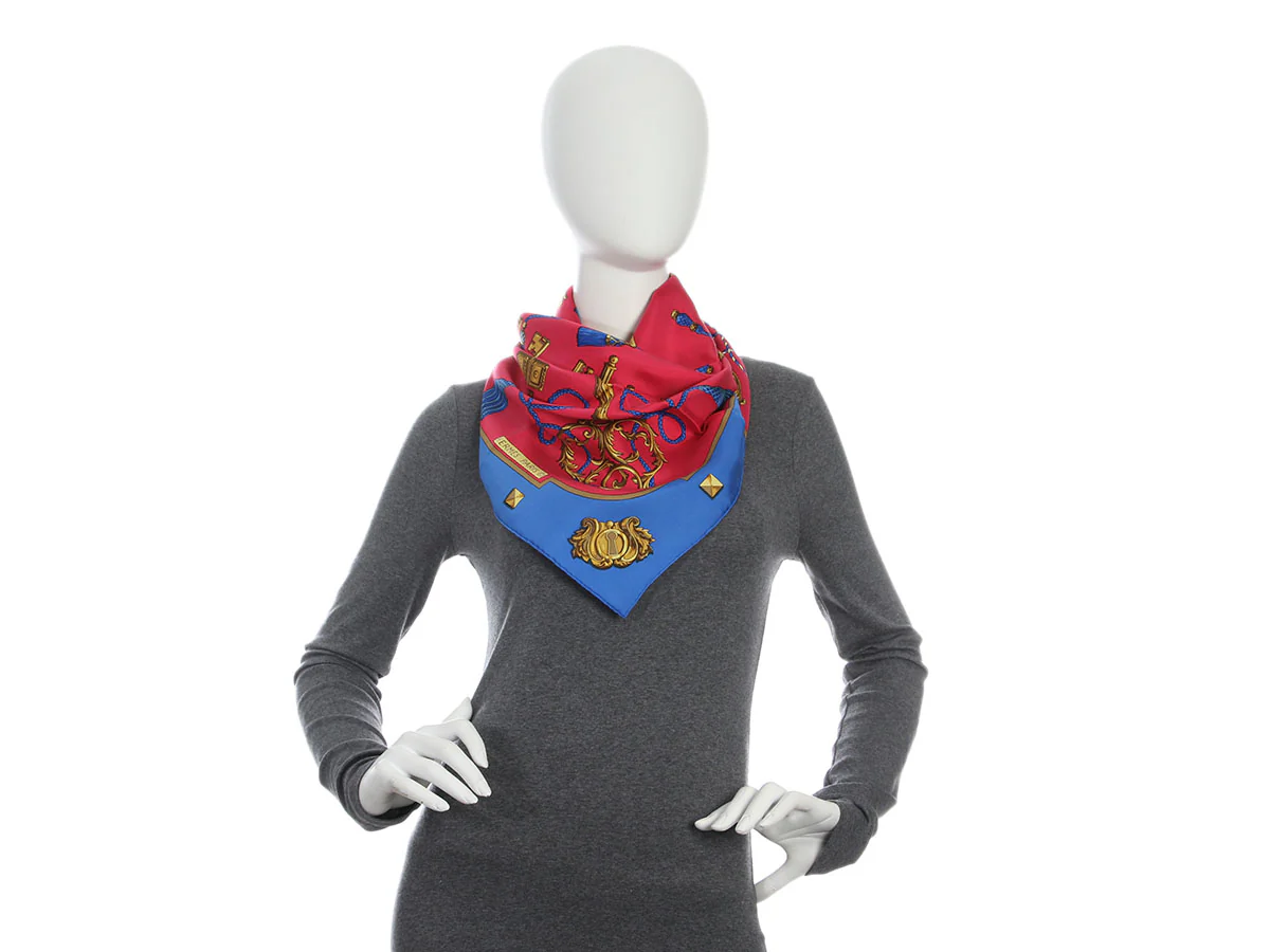 Hermès Vintage Les Cles Silk Scarf 90cm - Image 4