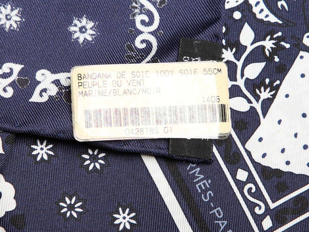 Hermès Peuple du Vent Silk Bandana Scarf 55cm - Image 3
