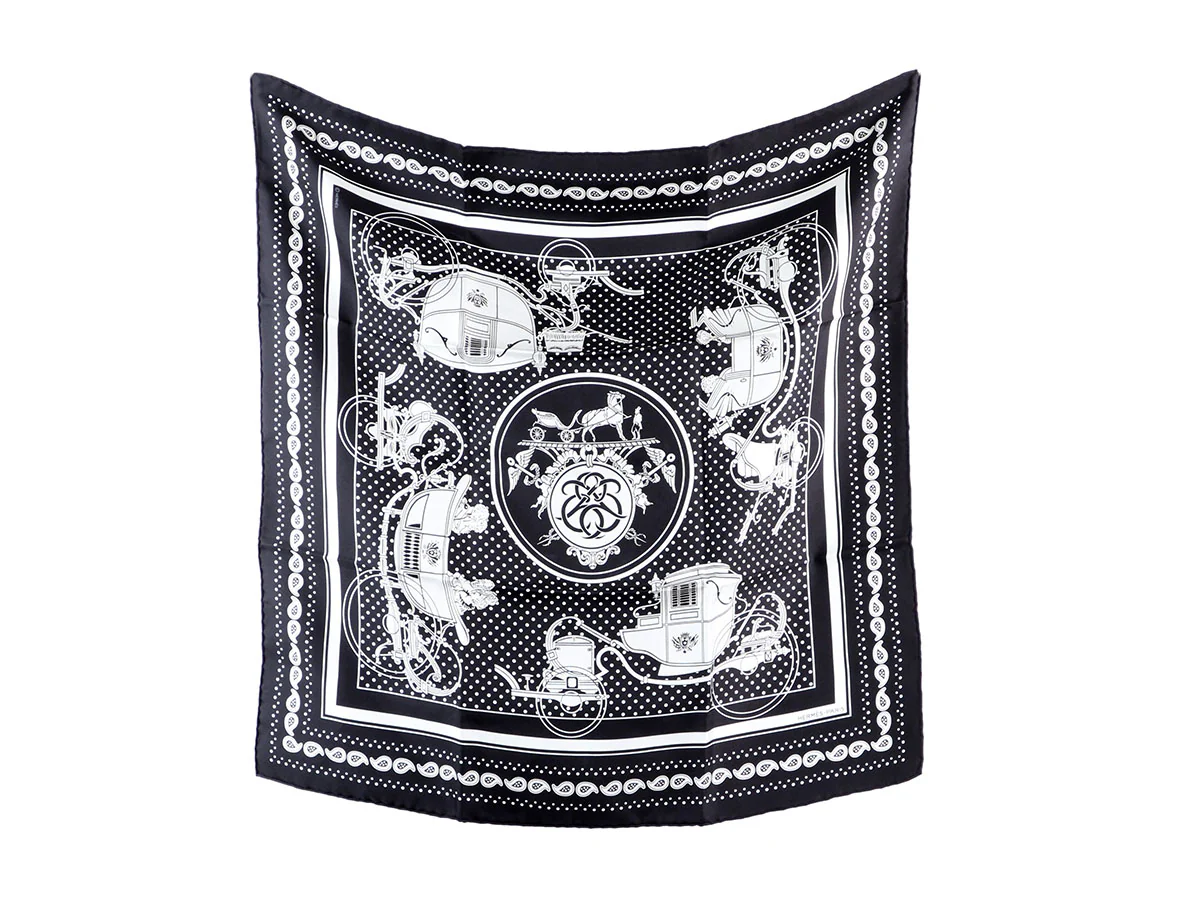 Hermès Ex-Libris Bandana Silk Scarf 55cm