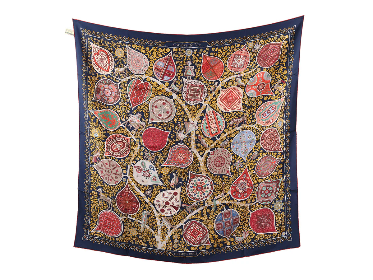 Hermès L'Arbre de Vie Silk Scarf 90cm