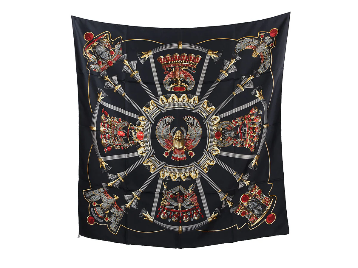 Hermès Scarabées et Pectoraux Silk Scarf 90cm