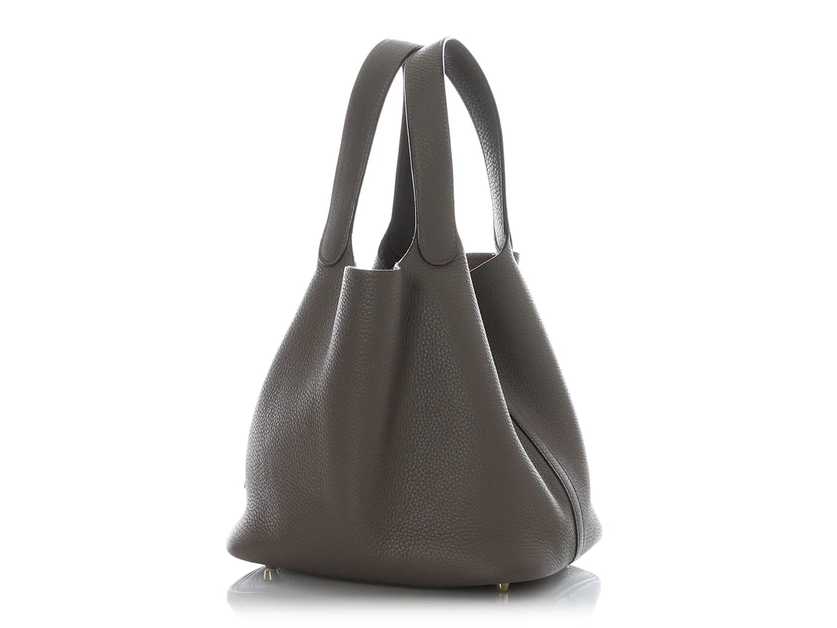 Hermès Gris Asphalte Clémence Picotin Lock 22 - Image 2