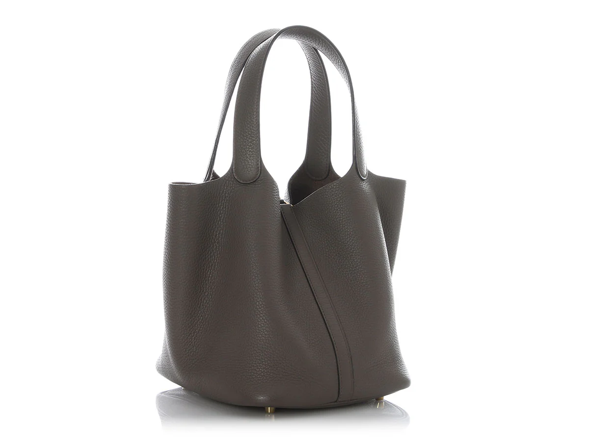 Hermès Gris Asphalte Clémence Picotin Lock 22 - Image 3