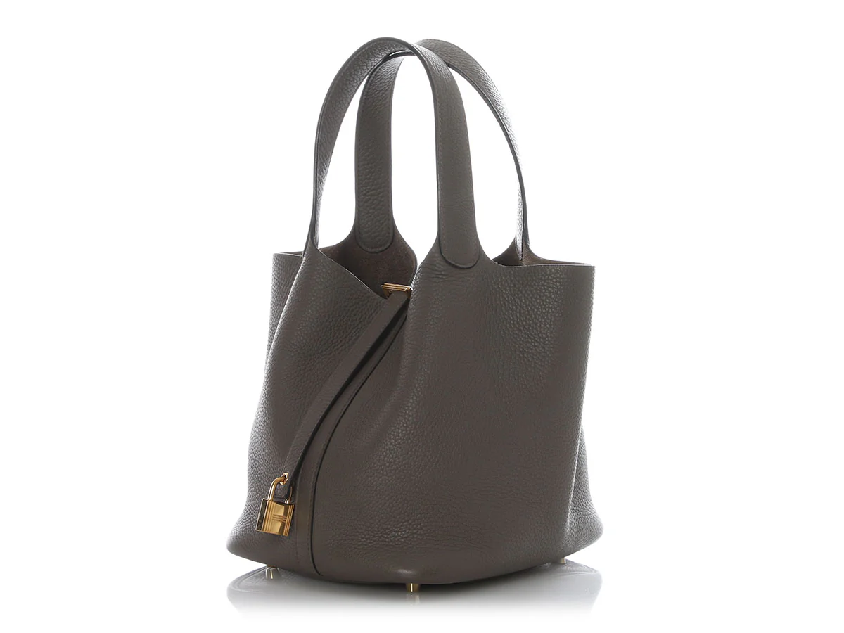 Hermès Gris Asphalte Clémence Picotin Lock 22 - Image 5