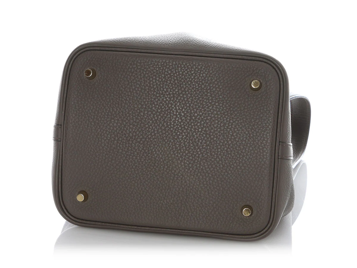 Hermès Gris Asphalte Clémence Picotin Lock 22 - Image 6