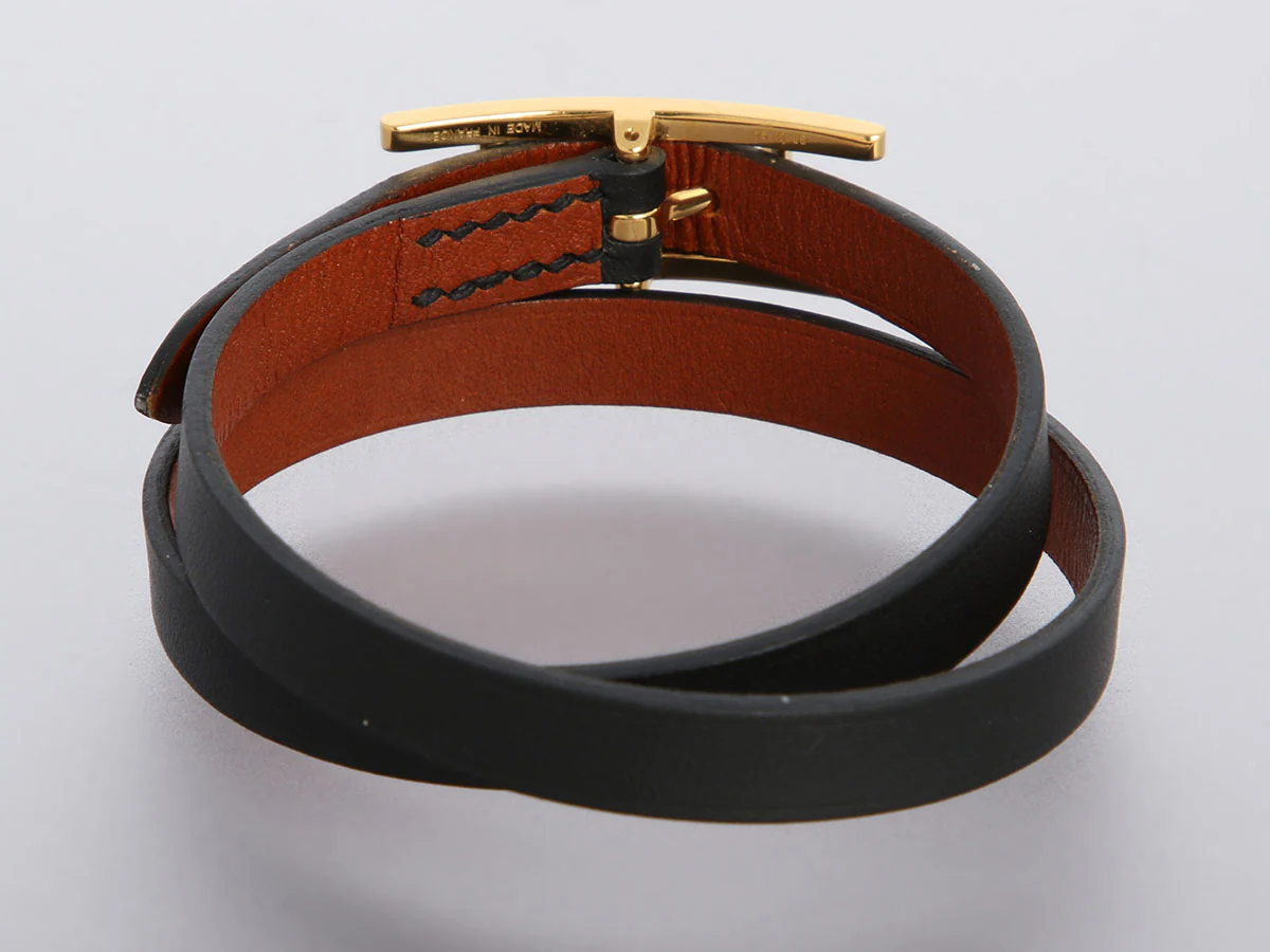 Hermès Black Swift Behapi Double Tour Bracelet - Image 4