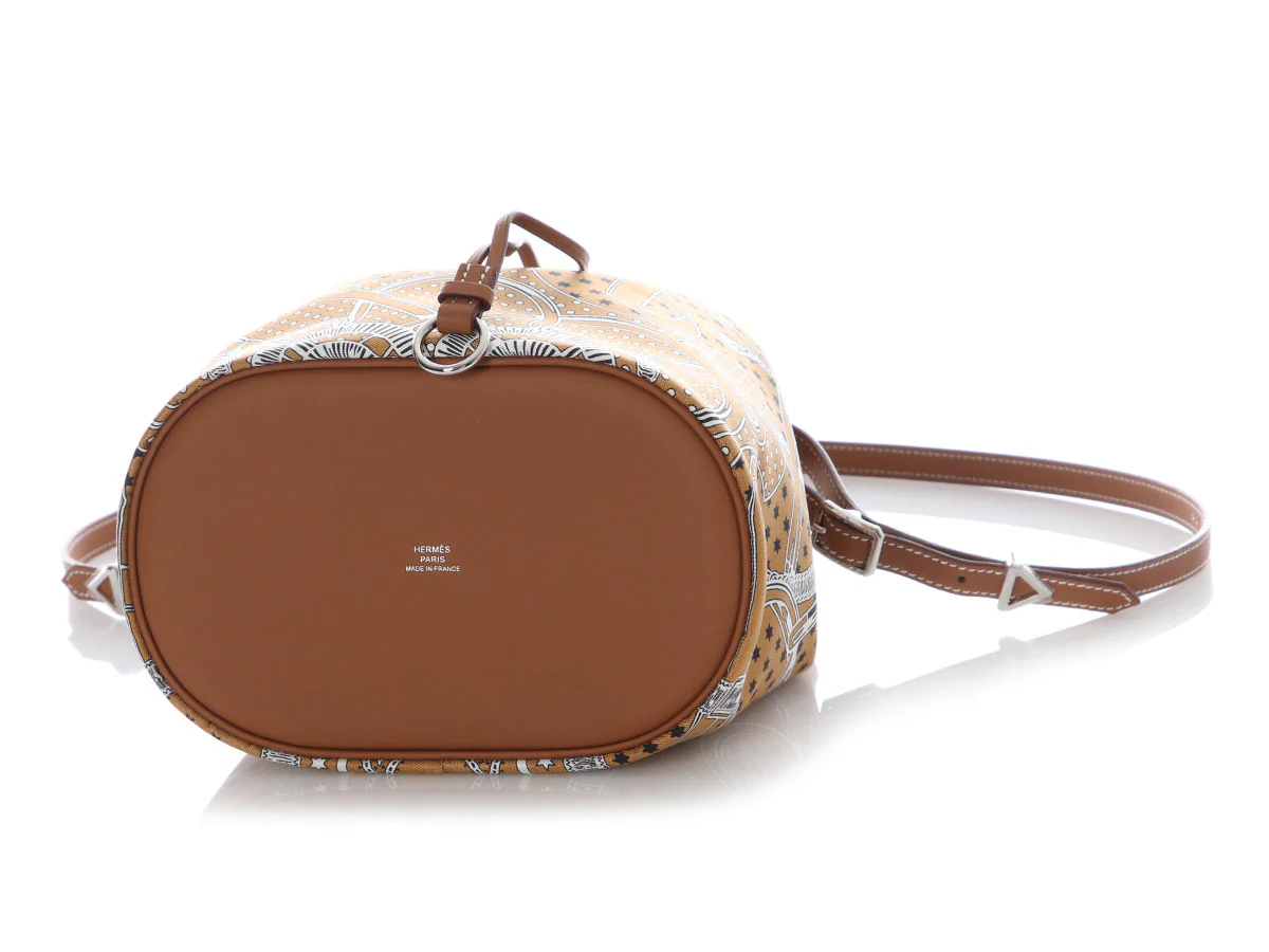 Hermès Sesame Silk and Gold Barenia Lassoie Bag - Image 6