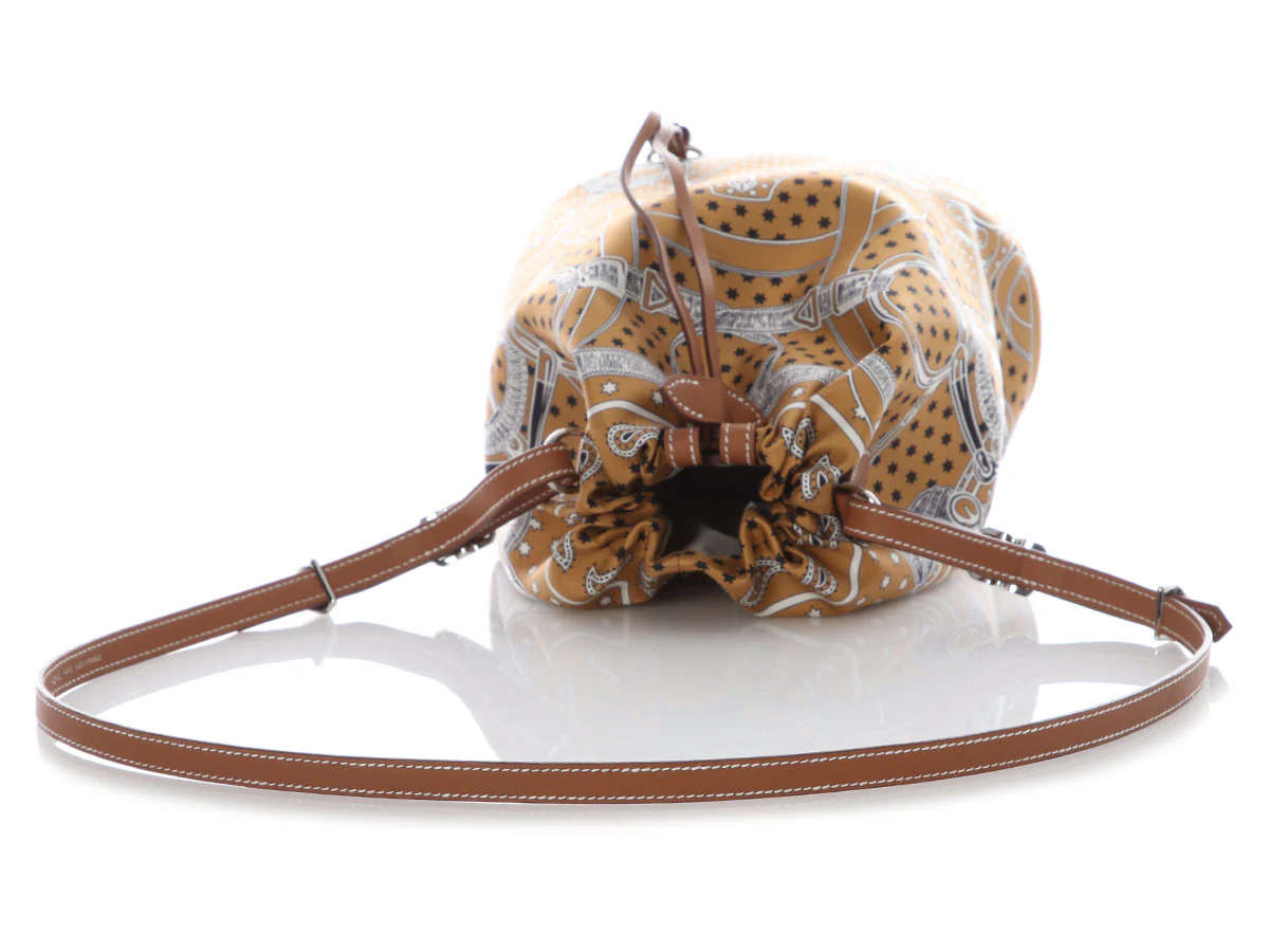 Hermès Sesame Silk and Gold Barenia Lassoie Bag - Image 7
