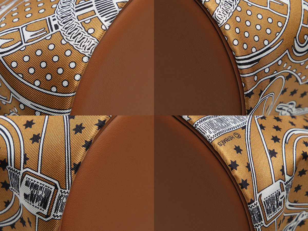 Hermès Sesame Silk and Gold Barenia Lassoie Bag - Image 9