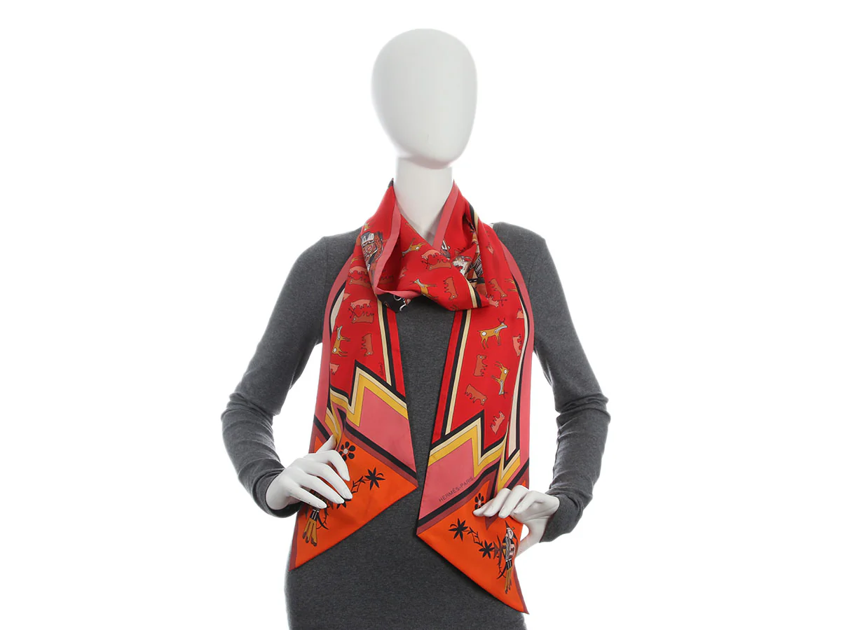 Hermès Kachinas Silk Maxi Twilly - Image 4