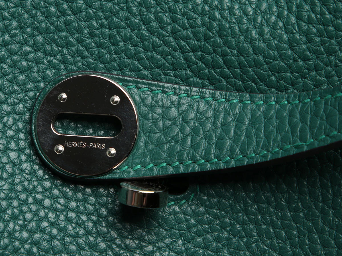 Hermès Malachite Clémence Lindy 30 - Image 9