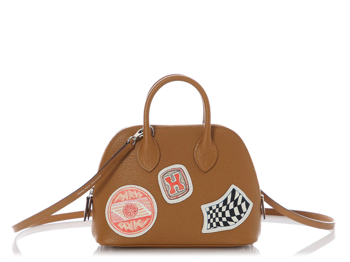 Hermès Mini Caramel Chèvre Mysore Bolide 1923 Travel - Image 2