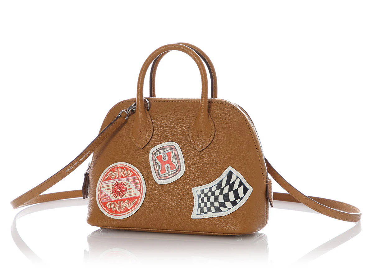 Hermès Mini Caramel Chèvre Mysore Bolide 1923 Travel - Image 3