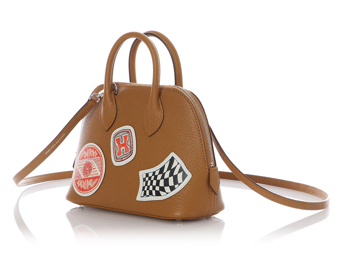 Hermès Mini Caramel Chèvre Mysore Bolide 1923 Travel - Image 4