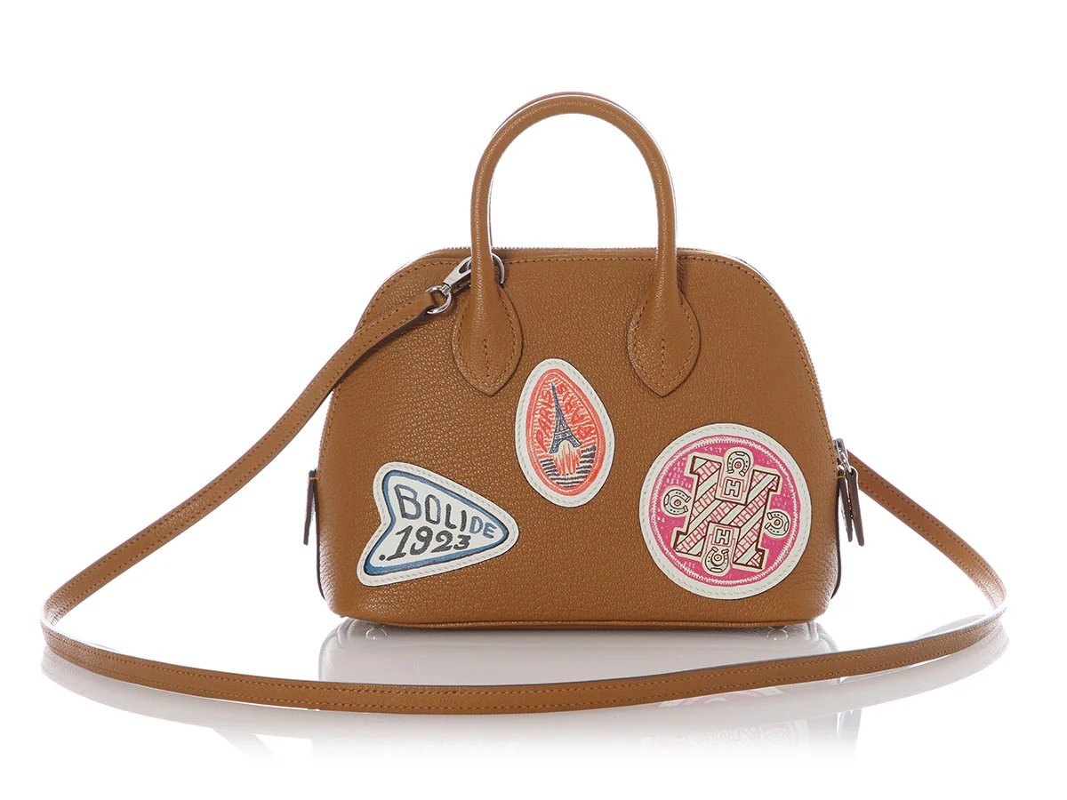 Hermès Mini Caramel Chèvre Mysore Bolide 1923 Travel - Image 5