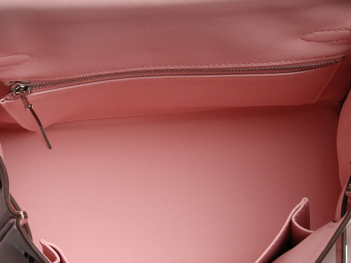 Hermès Rose Sakura Swift Kelly 25 - Image 11