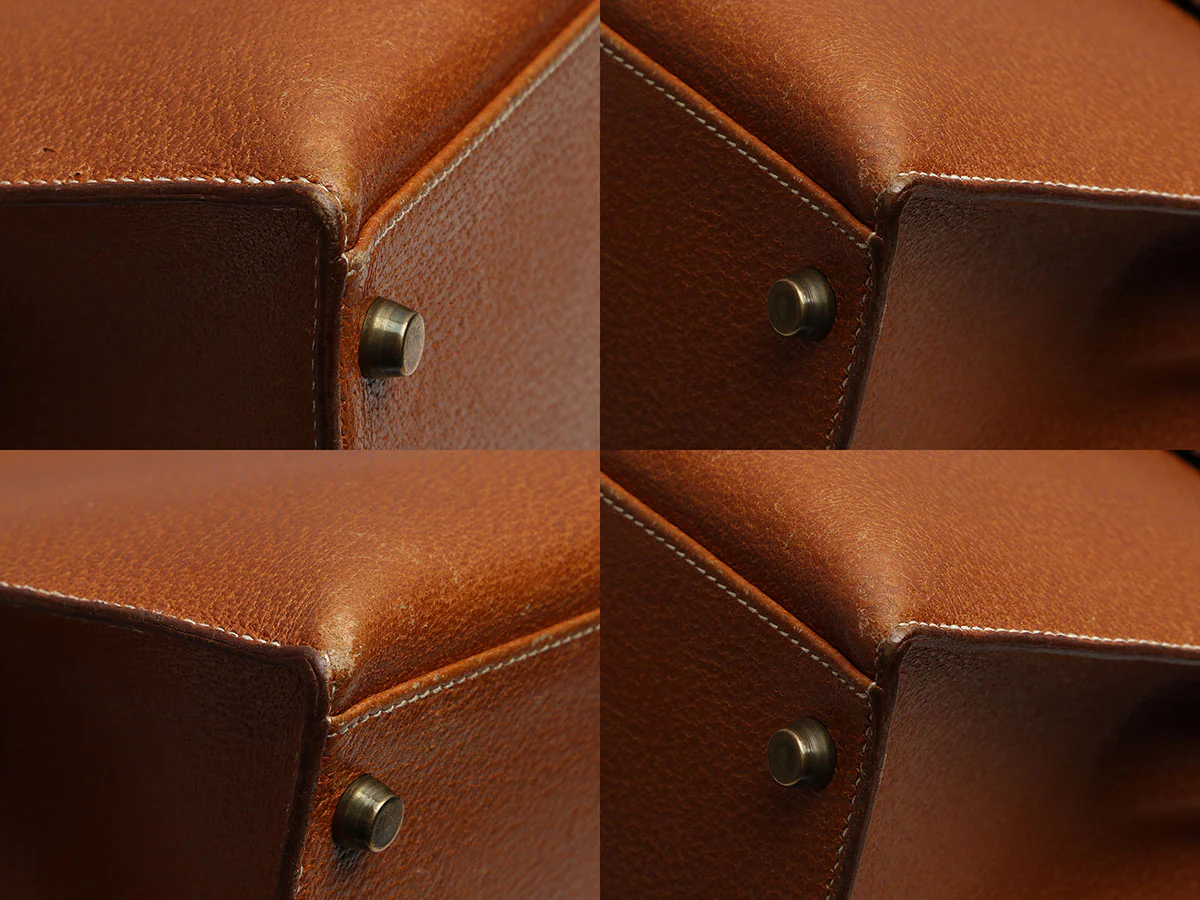 Hermès Vintage Gold Ardennes Kelly 32 - Image 8