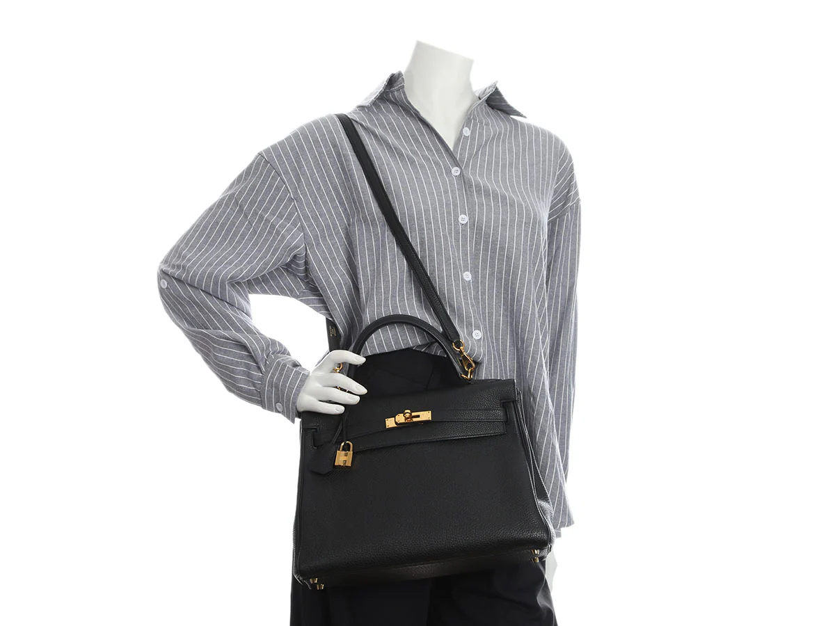 Hermès Black Togo Kelly 32 - Image 11