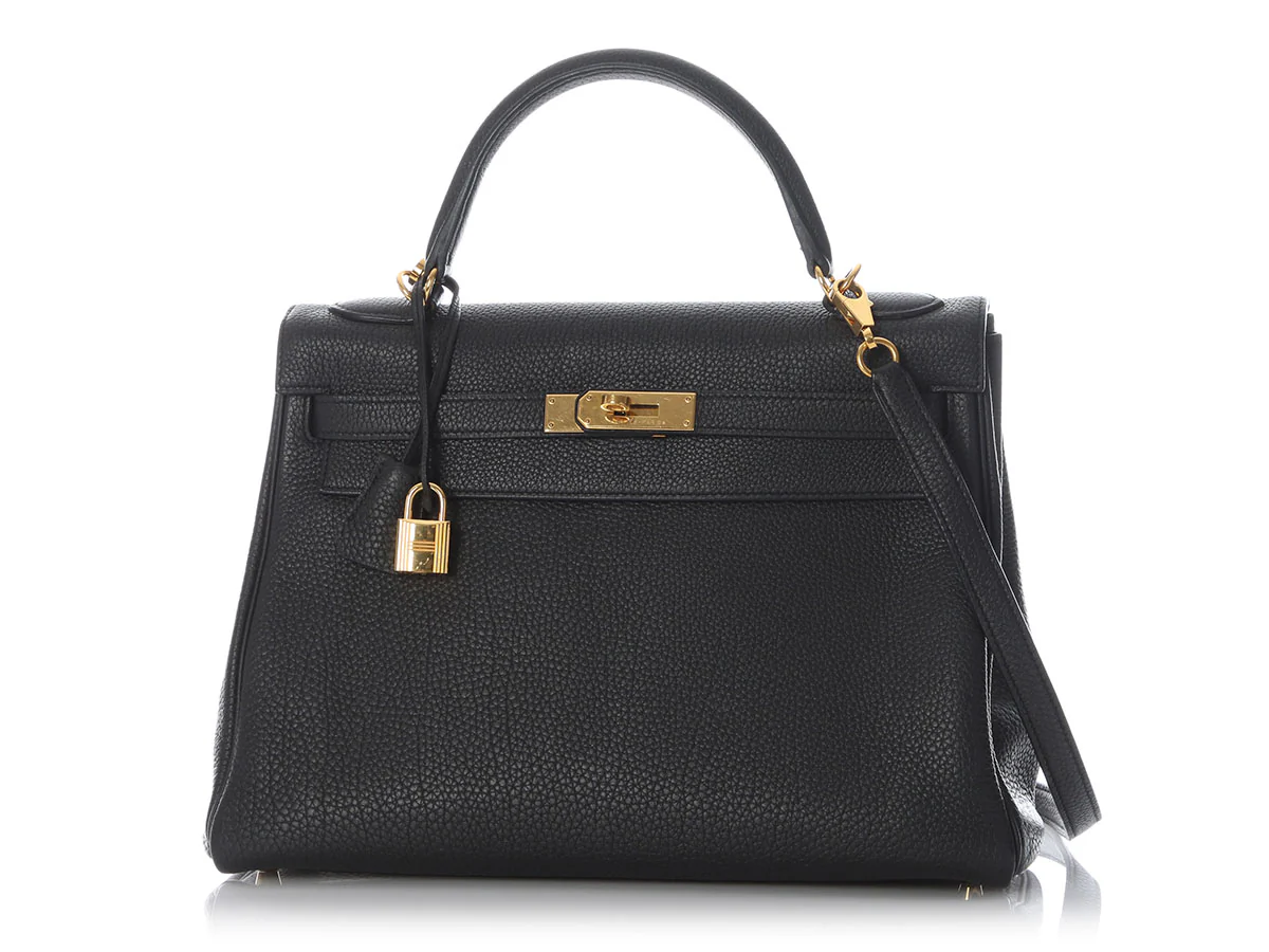 Hermès Black Togo Kelly 32 - Image 2