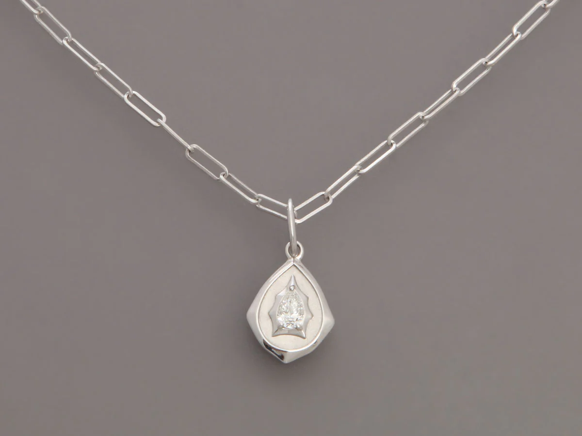 Jade Trau 18K White Gold Envoy Charm Necklace - Image 2