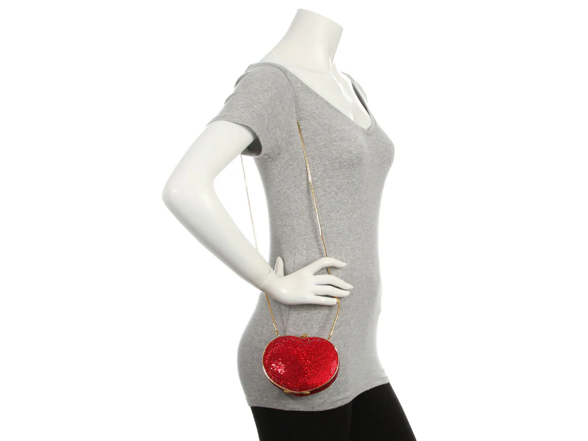 Judith Leiber Red Crystal Heart Minaudière - Image 10