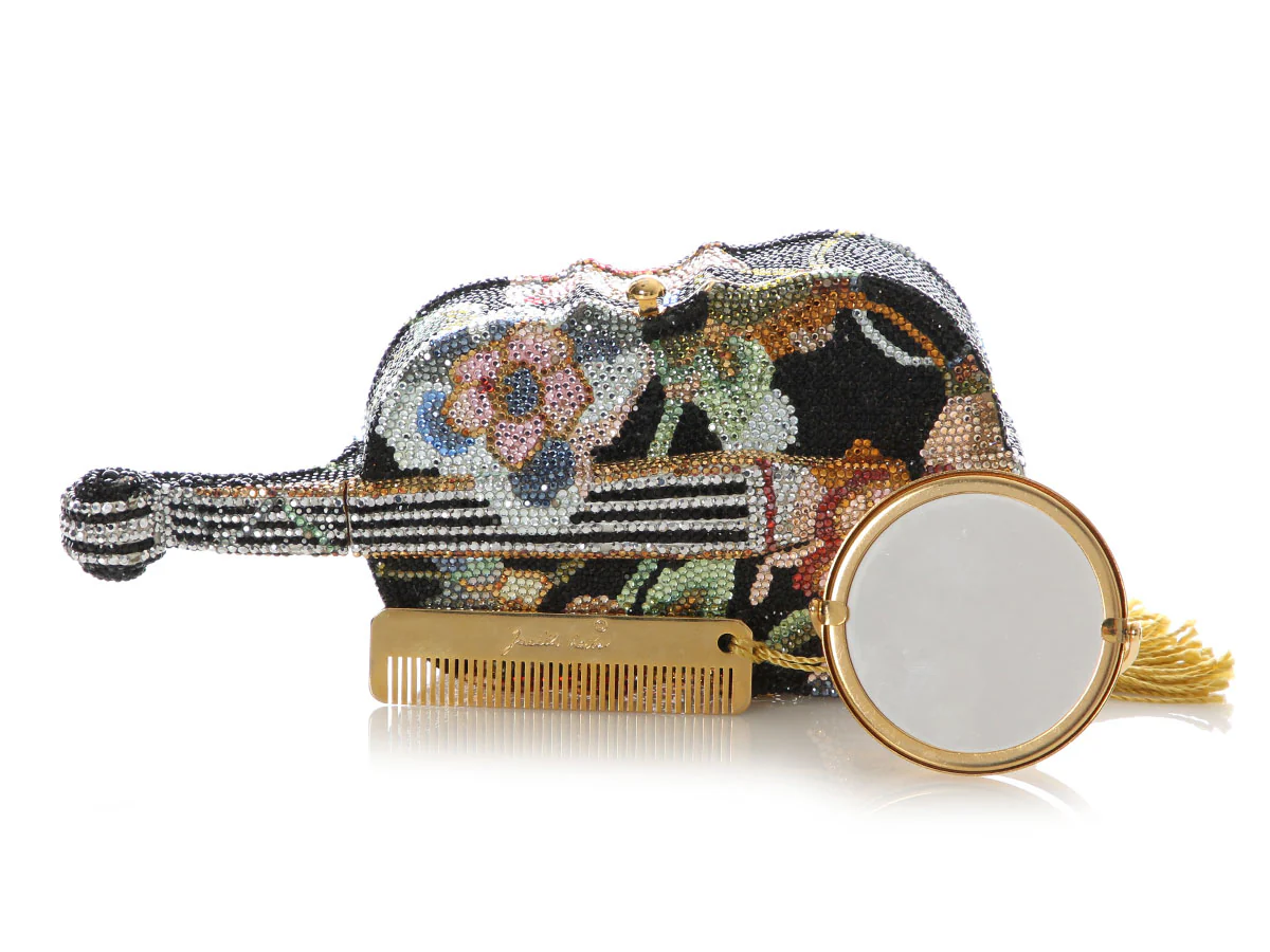 Judith Leiber Floral Cello Crystal Minaudière - Image 2