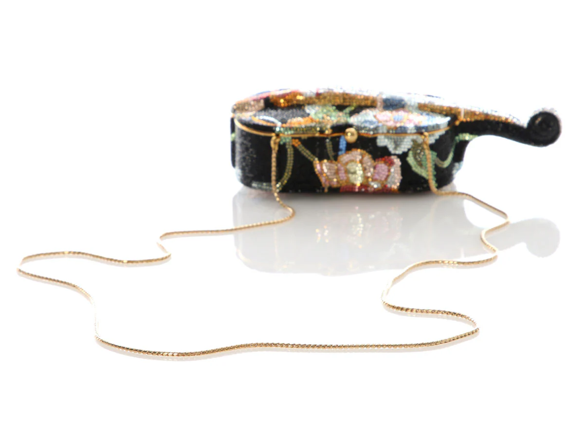 Judith Leiber Floral Cello Crystal Minaudière - Image 8