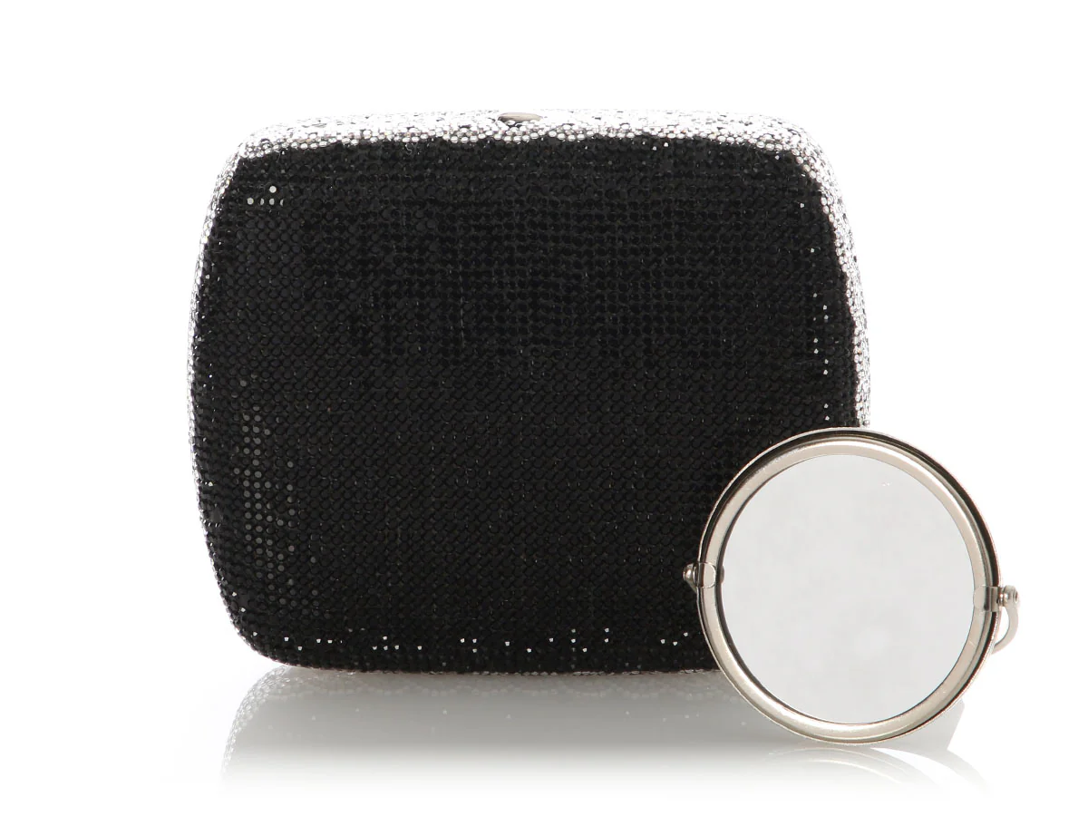 Judith Leiber Black Crystal Minaudière - Image 2
