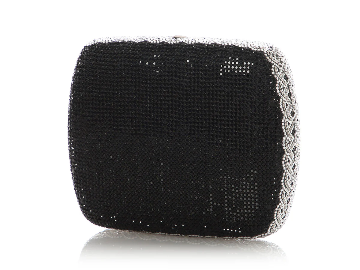 Judith Leiber Black Crystal Minaudière - Image 3