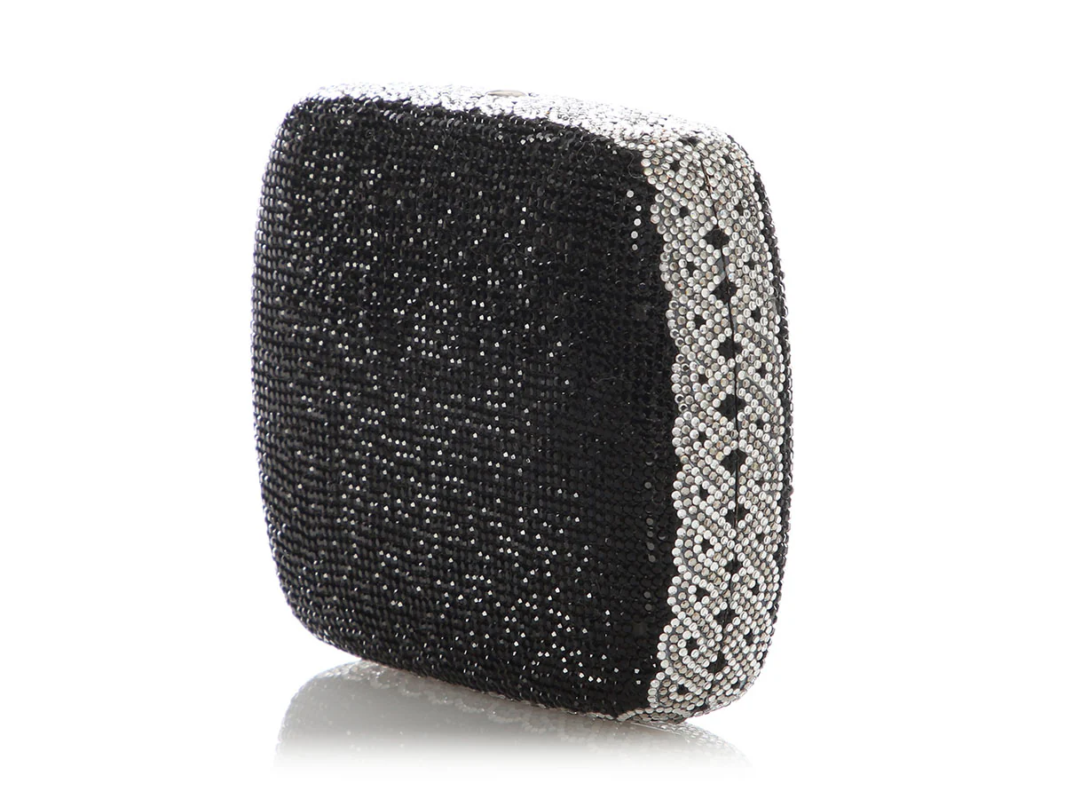 Judith Leiber Black Crystal Minaudière - Image 4