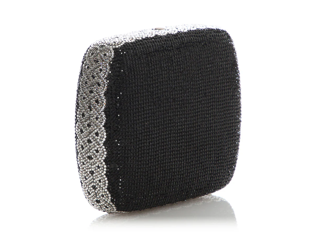Judith Leiber Black Crystal Minaudière - Image 6