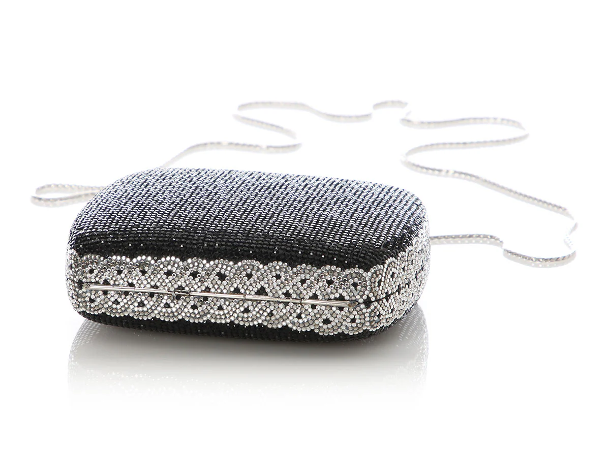 Judith Leiber Black Crystal Minaudière - Image 7