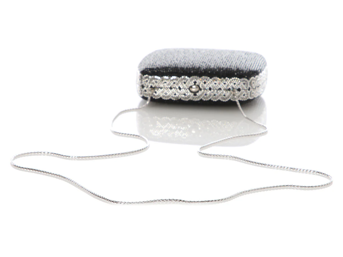 Judith Leiber Black Crystal Minaudière - Image 8